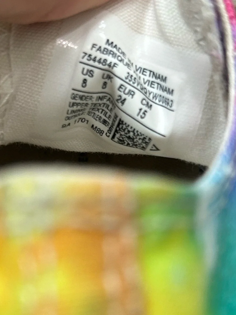 Converse Kids Tie-Dye Canvas Low-Top Sneakers - Multicolor Sz 8